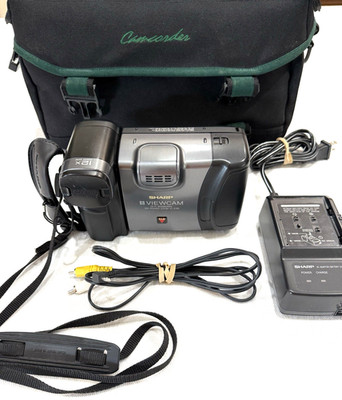 Sharp Viewcam VL-E39U 8mm Video 8 Camcorder, Charger, Bag, Tested Working