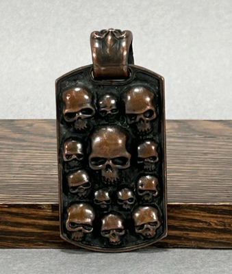 Affliction Skull Pendant Dog Tag - Copper | eBay