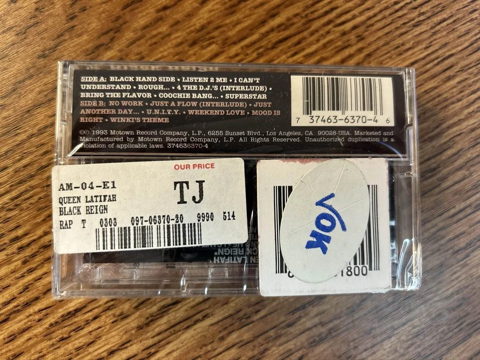 Queen Latifah Black Reign Cassette 1993 Motown Hip Hop SEALED  - Image 3 of 3