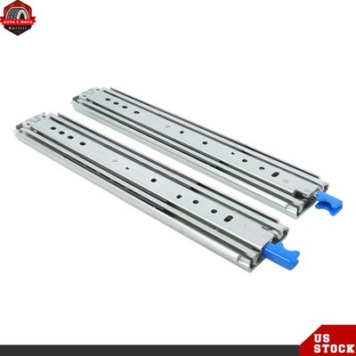 1 Pair 16 Inch Locking Drawer Slides Full Extension & Lock 500 lbs Load Capacity