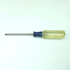 Craftsman 41293 H WF #0 Phillips Screwdriver Blue Clear Handle USA 5"