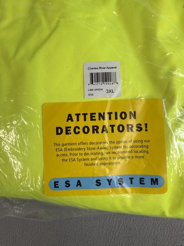 Charles River Apparel Jacket Mens 3XL Lime Green Hi-Vis Reflective Safety Coat - Picture 2 of 10
