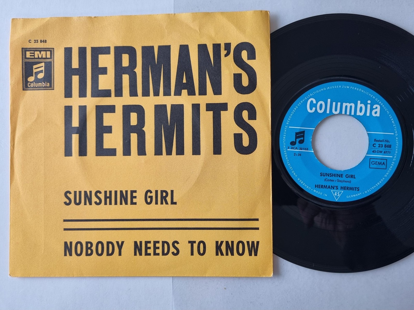 Herman's Hermits - Sunshine Girl 7'' Vinyl Germany