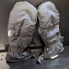 REI Coop Kid's Youth BLACK Mittens Winter Snow Gloves Tight Cuff, Size: Med Nop