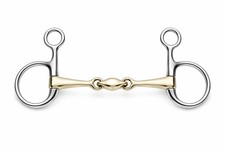 Horse 6" SS Hanging Cheek Lozenge Baucher Bit Dog Bone 6" Mouth 35188E 35188E