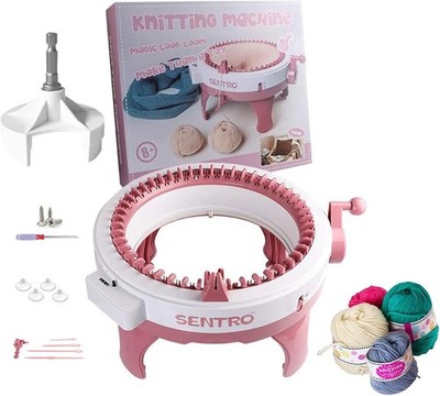 SENTRO 48 Needles Knitting Machine with Electric Adapter, Smart Weaving Loom ...