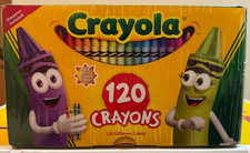 BRAND NEW SEALED Crayola Original 120 count box of Crayons With Sharpener