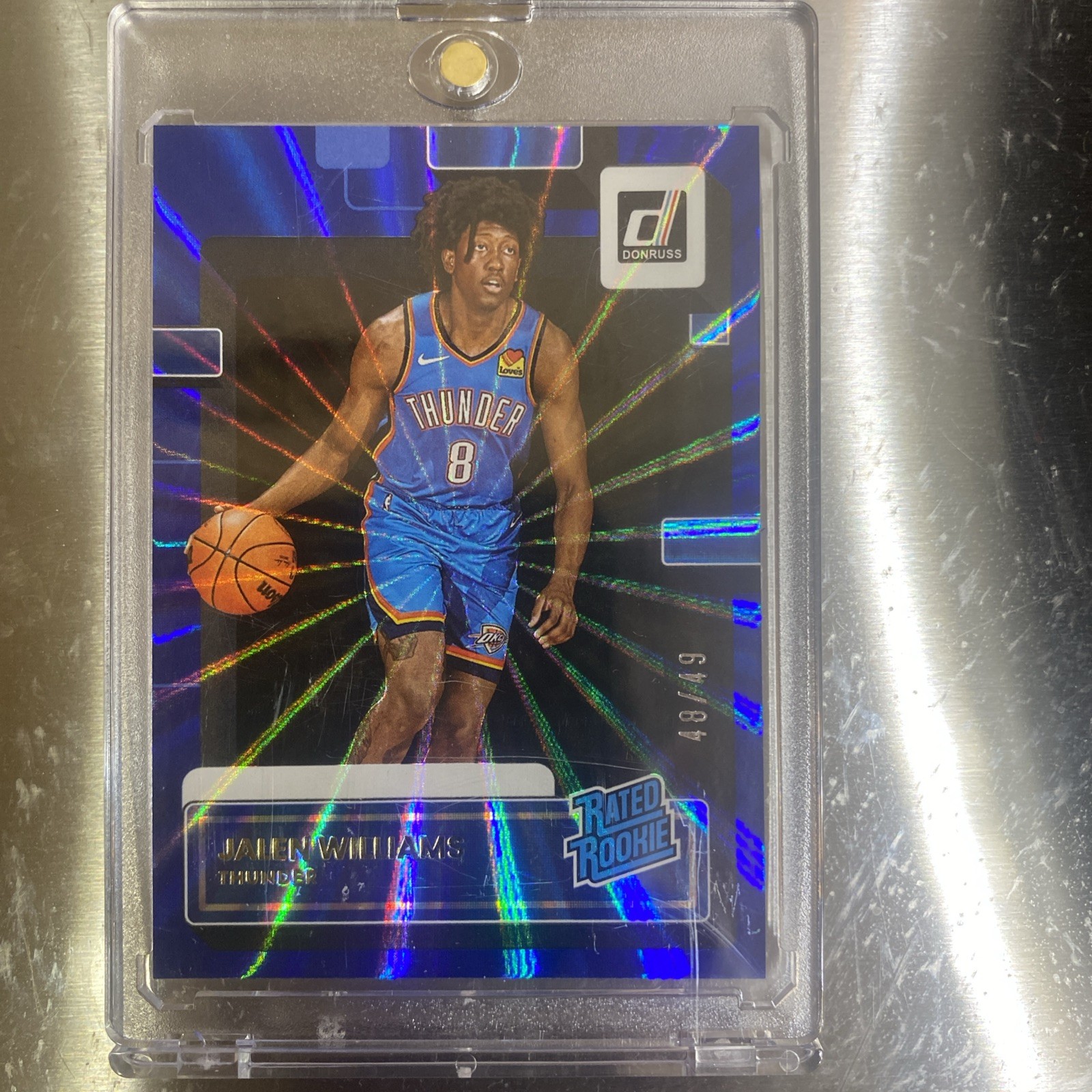 2022-23 Donruss - Rated Rookie Jalen Williams #212 Holo Blue Laser /49 (RC)