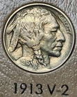 1913 P Philadelphia Type II Buffalo (Indian) Head Nickel Five Cents 5C .05