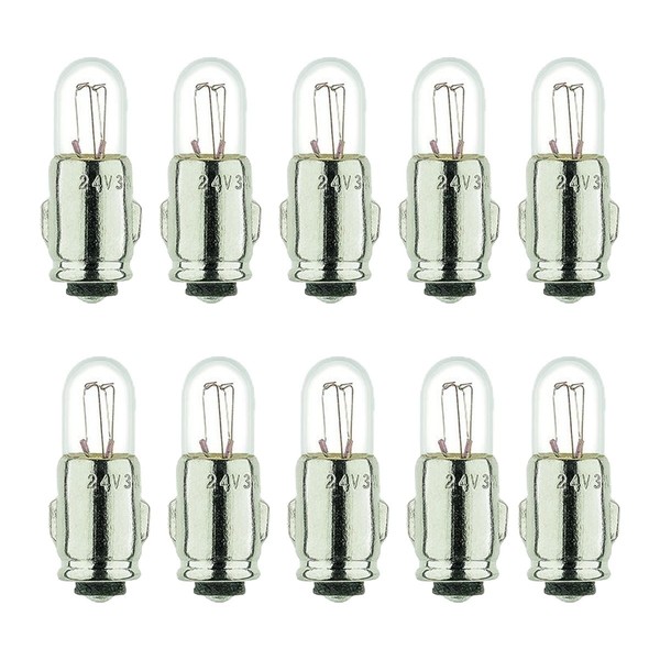 10 GlüHlampen Innenraumleuchte 24 V 3 W J Ba7S Glasklar Hella FüR U.A. Terex-image