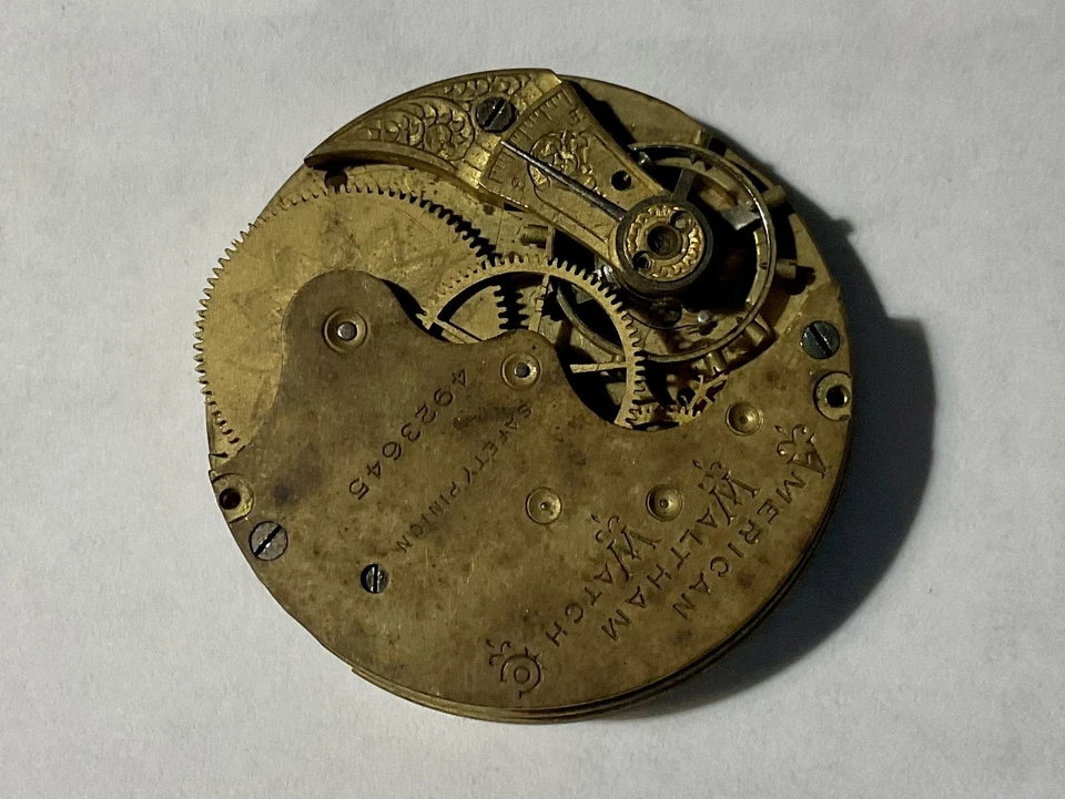 Waltham Pocket Watch Movement Size 6s Grade J  good balance -Parts  - Image 4 of 4