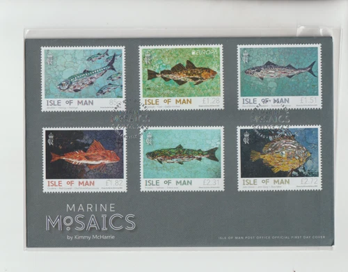 Isle of Man 2024 Marine Mosaics FDC