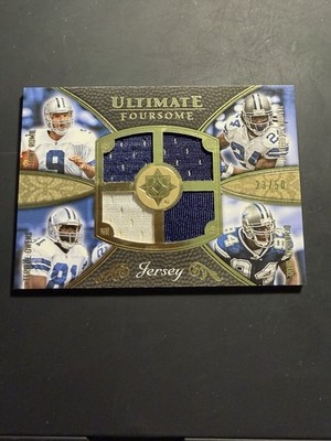 2008 UD Ultimate Foursome Jersey Tony Romo Owens  Barber Ware /50 Game-used