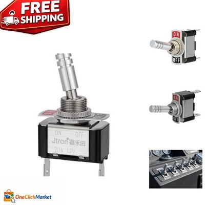 Compact 12V 20A Rocker On/Off Switch - Perfect for Auto & Boat Installations