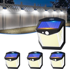 4-20PCS Lumières solaires murales 238 LED Jardin extérieur PIR Lampe de sécurité du capteur de mouvement
