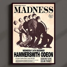 Madness - Hammersmith Odeon 1980 Concert Poster MULTI-PRINT Three FRAMED Options