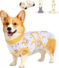 PetWarm Male Recovery Suit for Dogs After Surgery Size S Monkey Pattern