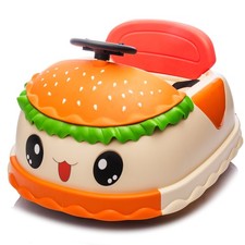 12V Kids Ride On Electric Bumper Car Cute Hamburger Design Storing Space For 2-5