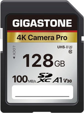 5-Years Data Recovery 128GB SD Card, 4K Camera Pro, UHS-I A1 V30 U3 Class 10