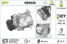 Kompressor Klimaanlage VALEO RE-GEN - AT 699828 12V für FORD MONDEO 3 Turnier