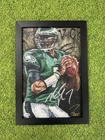 Michael Vick Signed Canvas Custom Framed Artist Justyn Farano Eagles Jsa