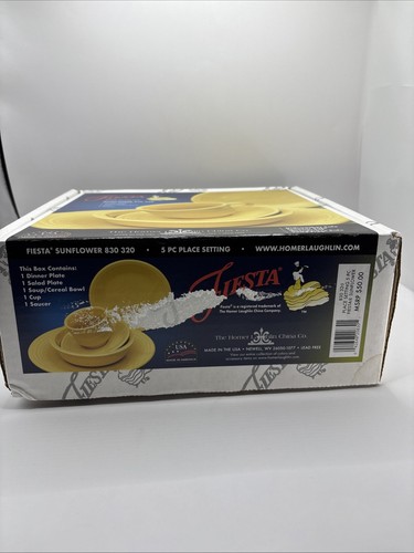 Sunflower Fiestaware 5-Piece Place Setting 830 320 Homer Laughlin - Picture 6 of 15