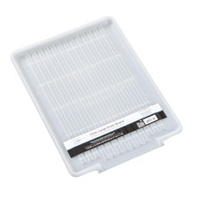 Large Clear Plastic Dish Drying Rack, Kitchen Sink Drainer Tray for Countertop