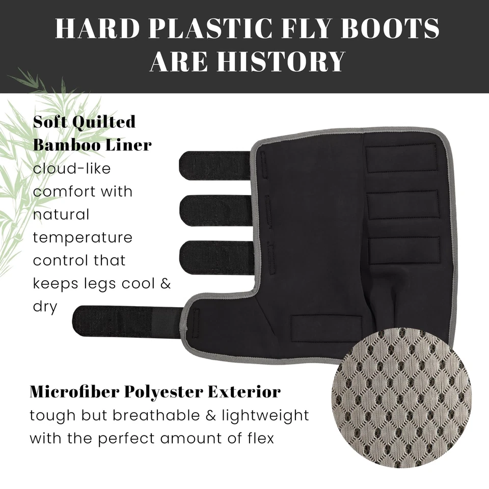 Premium Soft Fly Boots for Horses Set of 4 - Large Protective & Comfortable H... - Image 4 of 4