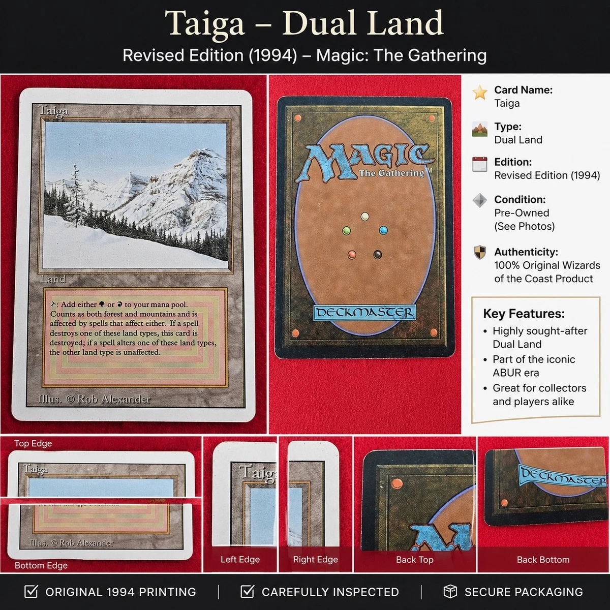 Taiga Magic: The Gathering Individual Trading Card Games for sale
