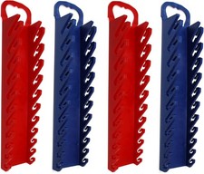 11-Tool Gripper Wrench Organizer Tool Tray Kit for Stubby 4 Piece Kit Red & Blue