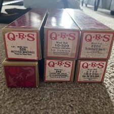 LOT of 6 Vintage Antique QRS Word Roll Player Piano Music Rolls Mixed