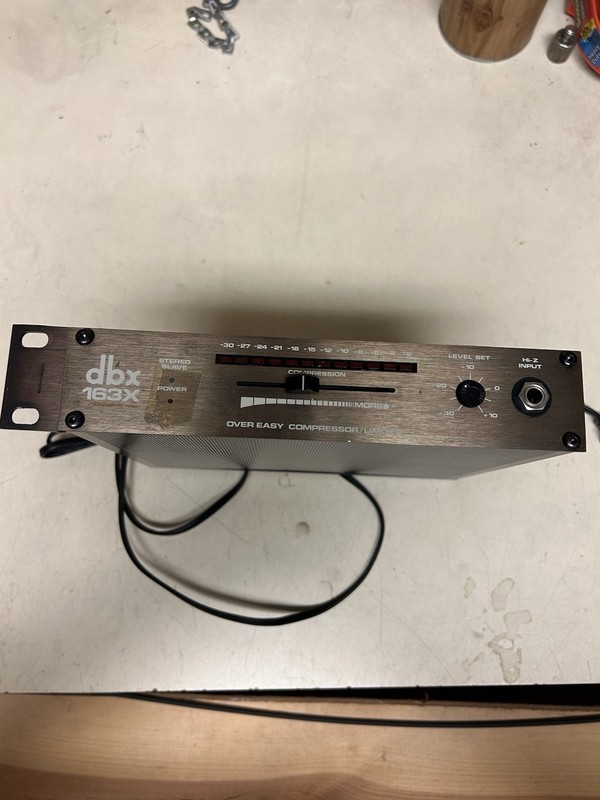 dbx 163X Compressor/Limiter 2-Channel 1U Rack Hi-Z RCA/1/4" TS Analog