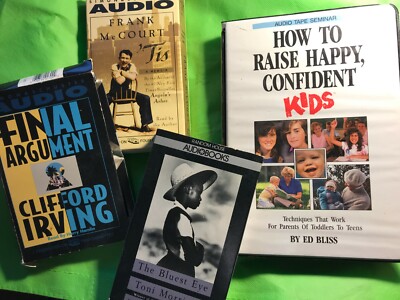  Lot of 4 Cassette Audiobook The Bluest Eye, Tis, Final Argument, How to raise  