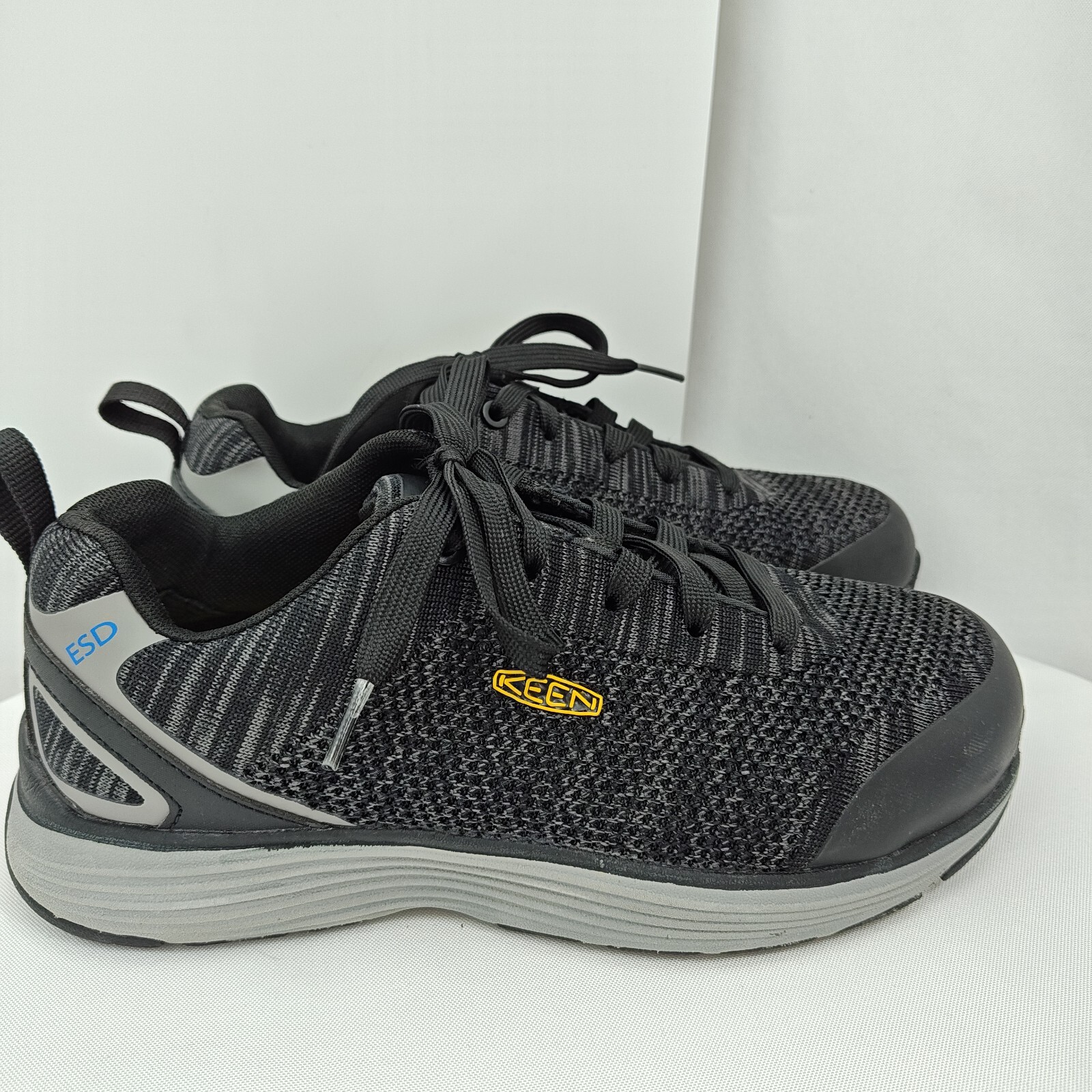 Scarpe Keen Donna 9 M Utility Punta Alluminio Sneakers Sicurezza Lavoro Grigio Stringate