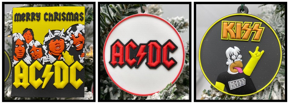 AC/DC Christmas Ornament 3 Piece Set Brand New | eBay