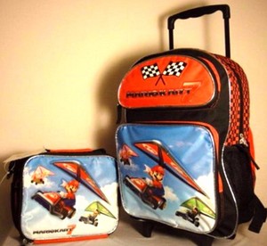 mario brothers backpack and lunchbox