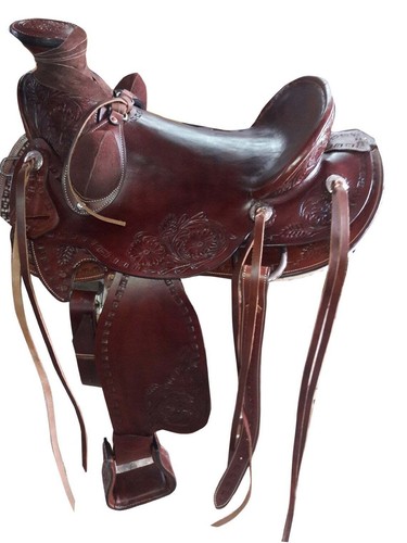 Western Horse Saddle Wade Tree A Fork Premium Leather Roping Ranch 10 To 18