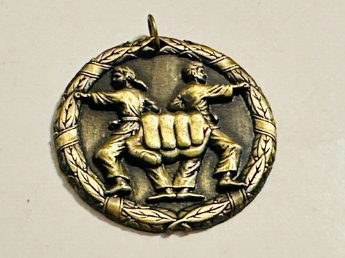 Gold Tone Color Sports Award Medal Prize - Karate