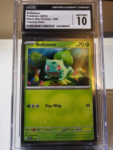 CGC 10 GEM MINT Pokémon Bulbasaur 046 Cosmos Holo Black Star Promo