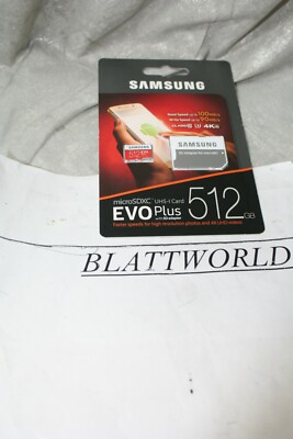 New GENUINE Samsung EVO Plus 512GB Micro SD Memory Card  with SD Adapter SEALED