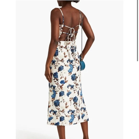 ABITO OTTOMANO OTTOMANO MIDI CON STAMPA FLOREALE TORY BURCH TAGLIA 4