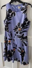 EUC JCREW BLUE FLORAL SLEEVELESS KNEE DRESS size 6
