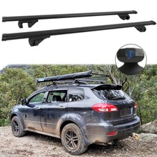 53 Black Top Roof Rack Cross Bar Luggage Carrier Aluminum For Subaru B9 Tribeca