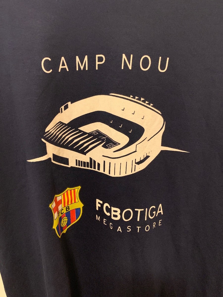 FCB Barcelona T Shirt Camp Nou FCBotiga Megastore S Soccer NWT