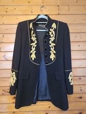 Italian Couture Vintage Jacket With Handstitched Golden Embroidery - Size Medium