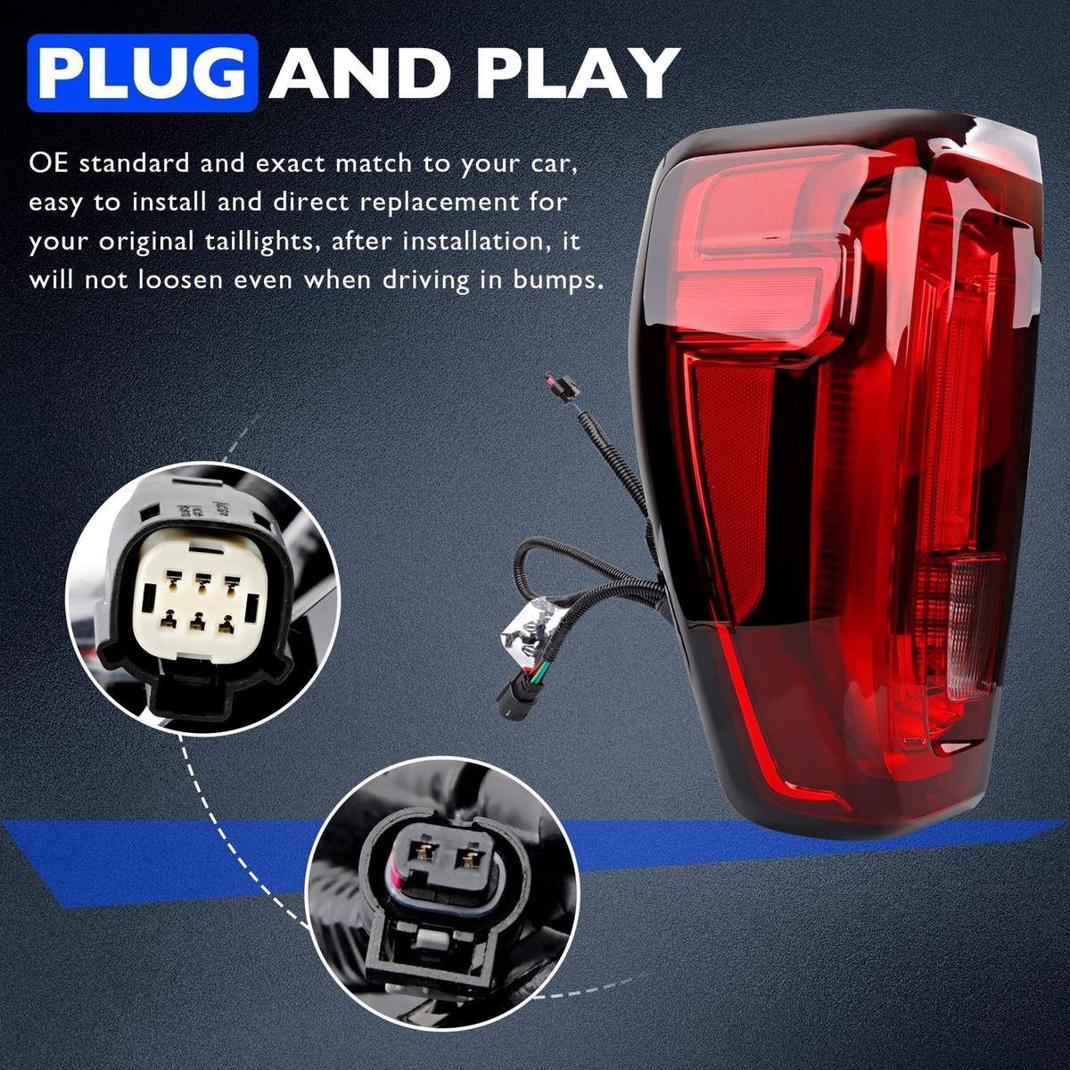 Plug And Play Taillight LED Tail Light Assembly - Left Driver Side For ...