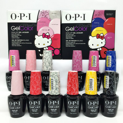 OPI Gelcolor Soak-off - HELLO KITTY - Pick Any Color/Top/Base 0.5oz