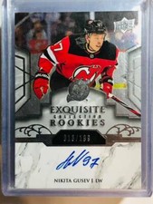  2019-20 Exquisite Collection Platinum Rookie Sign #R11 Nikita Gusev /199 Auto