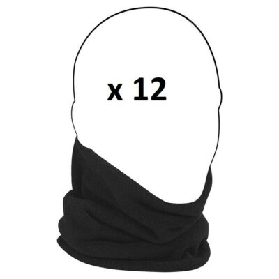 12x schwarz Fleece Winter Halswärmer Schlauch Biker Sturmhaube Schlauchschal Schal Maske