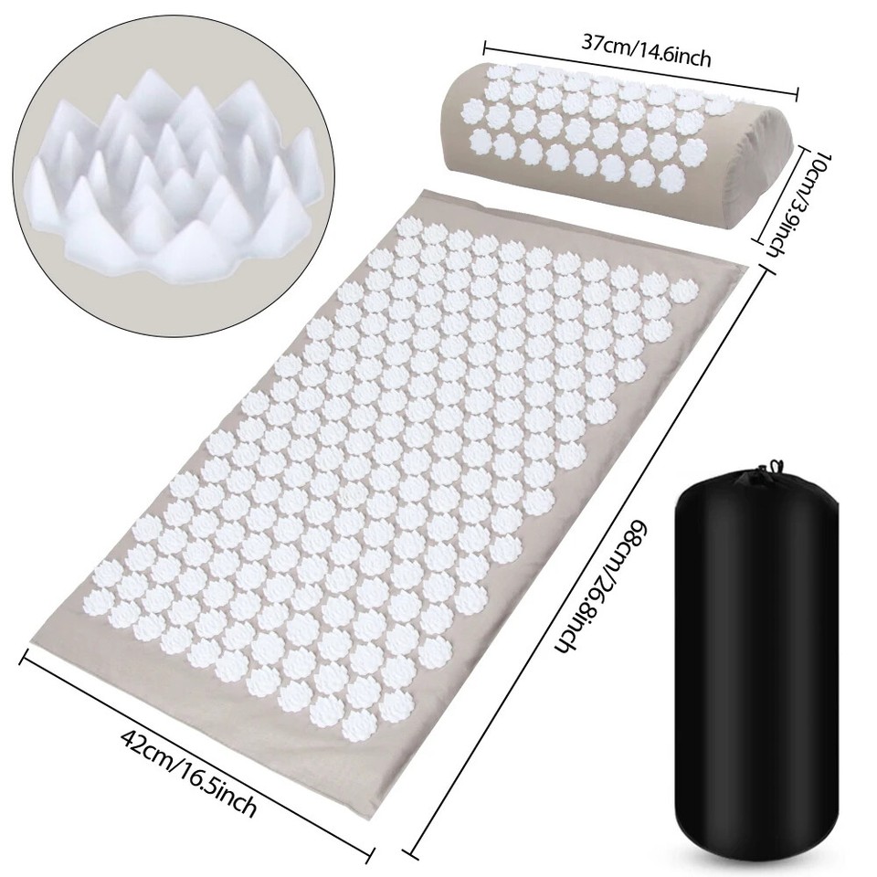 3PCS Mat Cushion Massage Body Needles with Spikes Pillow Foot Massager